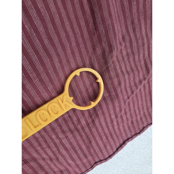 Vtg Wah Maker Frontier Shirt Men L Maroon White Striped Western Cosplay USA Made - Picture 7 of 12